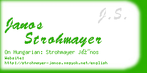 janos strohmayer business card